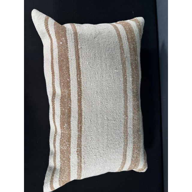 Turkish Hemp Pillow Cushion Natural Beige Brown Pillow Cushion Cover 16" x 24" #30069 Enhance your home decor with our...