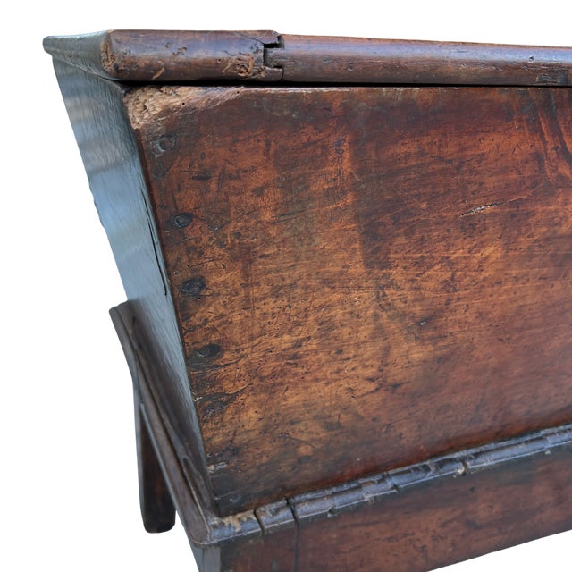 Rustic European 19th Century French Oak Dough Bin Table For Sale - Image 3 of 12