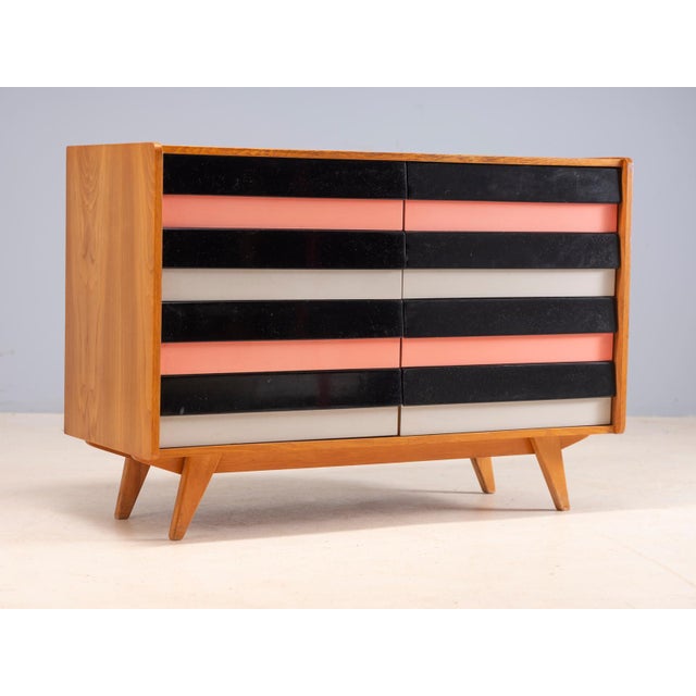 Vintage Czech Chest of Drawers U-453 attributed to Jiří Jiroutek for Interiér Praha, 1960s For Sale - Image 9 of 9