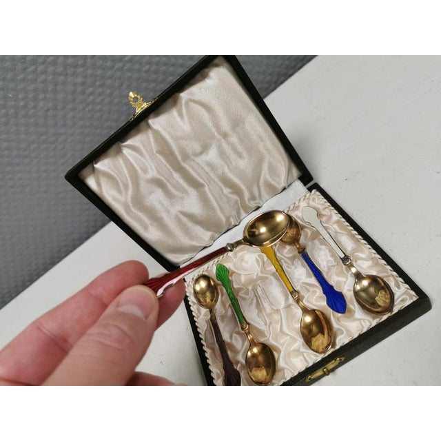 Mocca Spoons in Gold-Plated 925 Sterling Silver from Danish Meka, 1950s, Set of 6 For Sale - Image 12 of 17