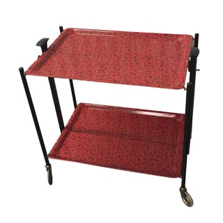 1950s Collapsible Bar Cart For Sale