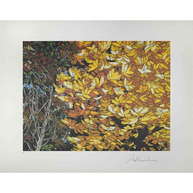 Rolandi (Maurizio Coccia), Landscapes of Autumn, Screen Print, 1980s For Sale - Image 4 of 4