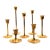 Graduated Brass Candlestick Holders - Set of 7 For Sale