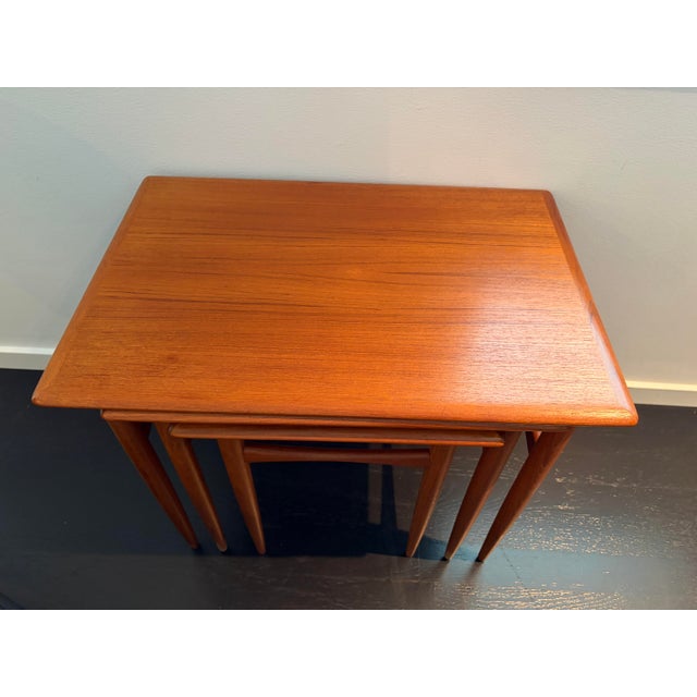 Nesting Tables in Teak, 1950s, Set of 3, in Flawless conditions. Designed 1950 to 1959