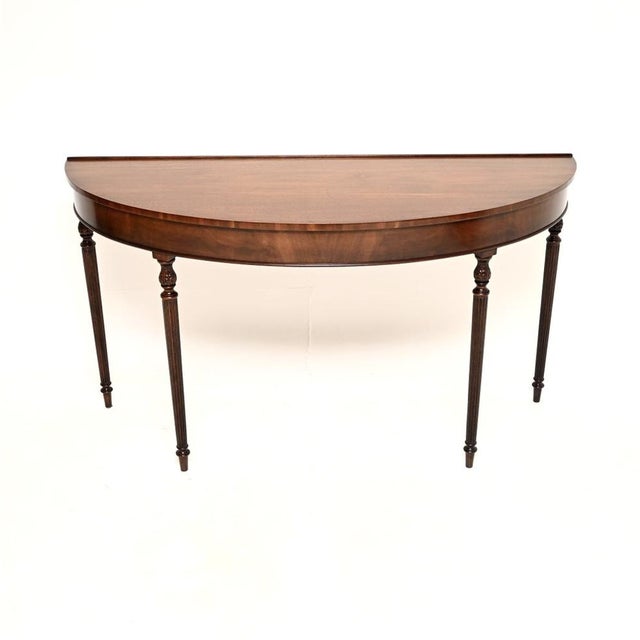 Brown Vintage Georgian Style Console Table, 1950 For Sale - Image 8 of 8