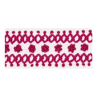 Schumacher Sunnyvale Tape in Pink For Sale