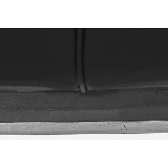 Metal Vintage Black Leather PK 20 Chair by Poul Kjærholm for Fritz Hansen, 1950s For Sale - Image 7 of 8