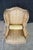 Late 20th Century Vintage French Louis XVI Style Walnut Bergère Wingback Library Reading Chair For Sale - Image 5 of 18