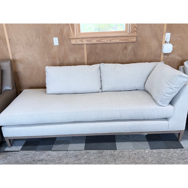 Textile Lee Industries Bumper Chaise For Sale - Image 7 of 9