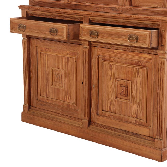 Belgian Two-Part Pine Cabinet, C. 1900 For Sale - Image 4 of 8