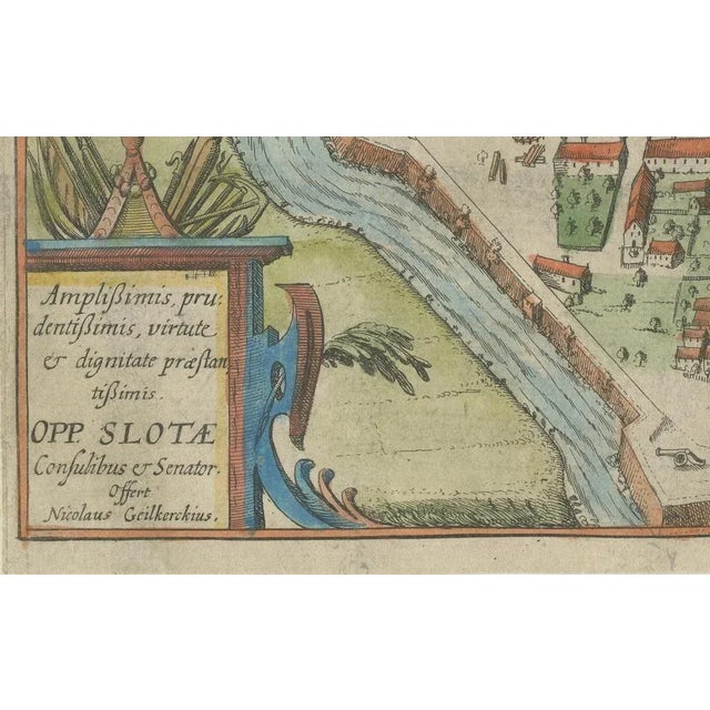 Dutch City Plan of Sloten in Friesland by N. Van Geelkercken, 1616 For Sale - Image 6 of 10