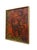 Abstract Vintage Mid-Century Abstract Expressionist Portrait Painting on Canvas For Sale - Image 3 of 9