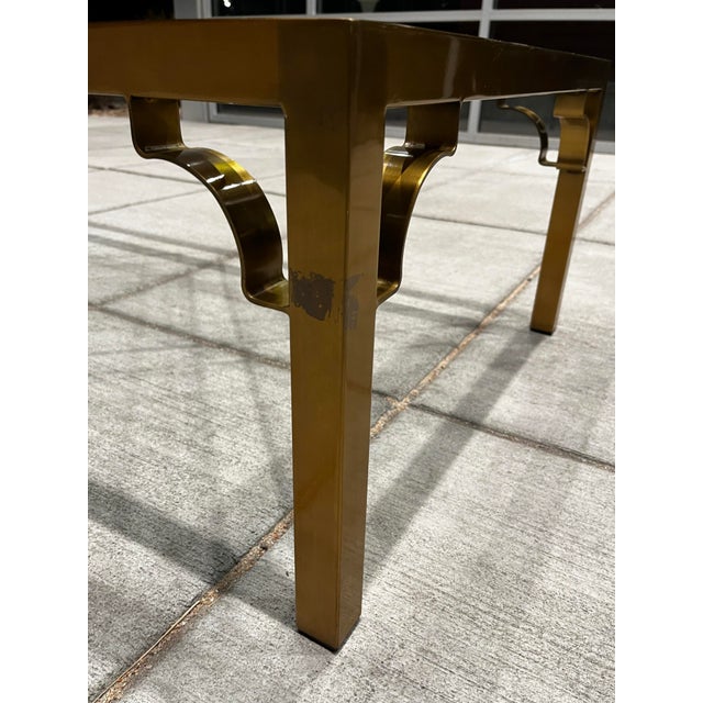 Mastercraft Chinese Chippendale Brass Coffee Table With Fretwork For Sale In Denver - Image 6 of 12