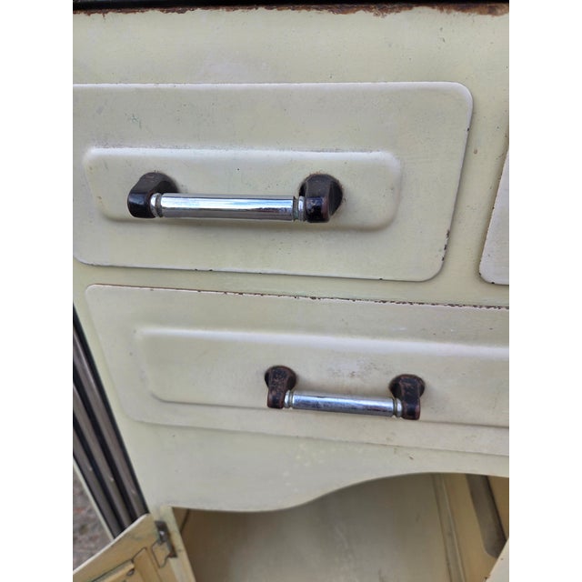 Antique Industrial Art Deco Doctors Dental Cabinet Curio Metal Hutch Apothecary ! For Sale - Image 17 of 18