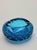 Blenko controlled bubble turquoise "Blenko Blue" ashtray. This is unsigned, but is documented in the Blenko catalogs. This...