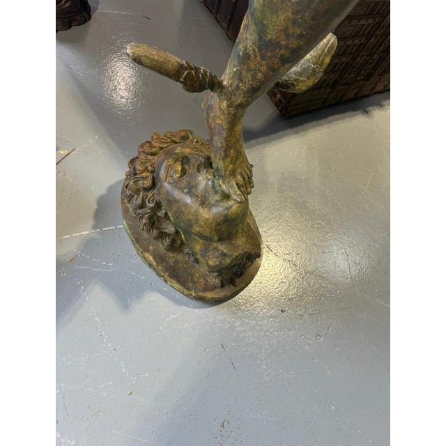 We present to you a large bronze sculpture representing Mercury, the messenger god of Roman mythology, made in the 1950s....