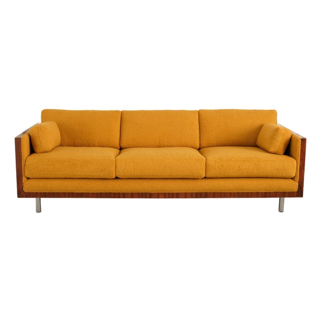 Rosewood Case Sofa in the Style of Milo Baughman, 1970s For Sale