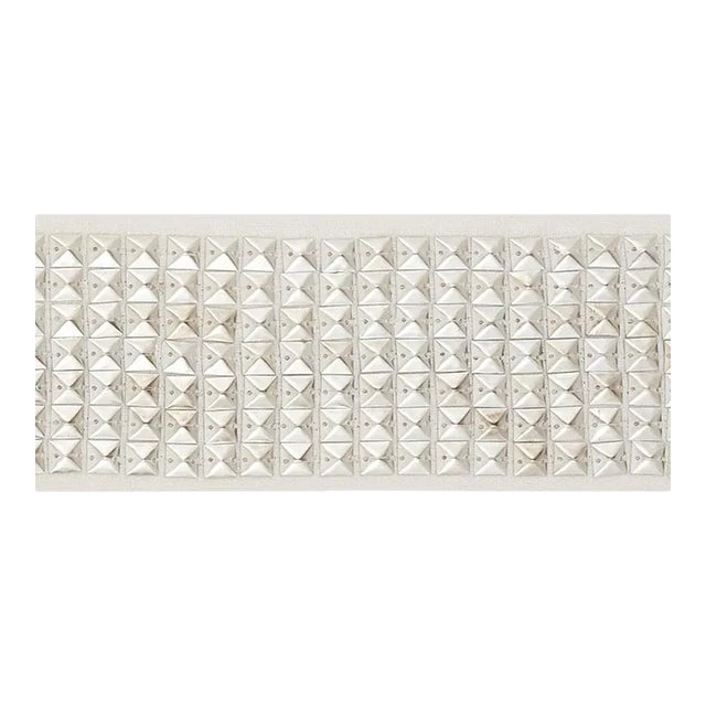 Sample - Schumacher Gardner Tape in Silver For Sale