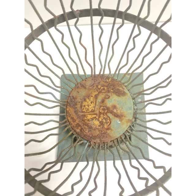 1970s Vintage Victorian-Style Wire Garden Urn Planter With Pedestal Base For Sale - Image 5 of 8
