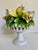 Mid 20th Century Vintage Italian Hand-Painted Yellow Tulip Majolica Bouquet Centerpiece For Sale - Image 5 of 12