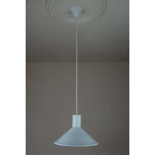 Mid-Century Modern P & T Pendant Lamp by Michael Bang for Holmegaard Glassworks, Denmark, 1970s For Sale - Image 3 of 11
