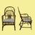 Coastal Set of 4 Italian Bent Rattan Chairs For Sale - Image 3 of 6