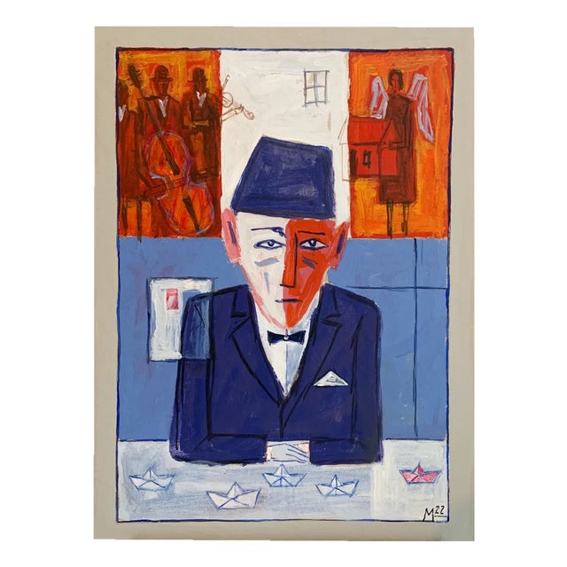 Mikolaj Malesza, A Return, 2022, Acrylic on Cardboard For Sale