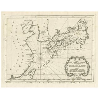 Antique Map of Japan and Korea and the Chinese Coast by Bellin, 1755 For Sale