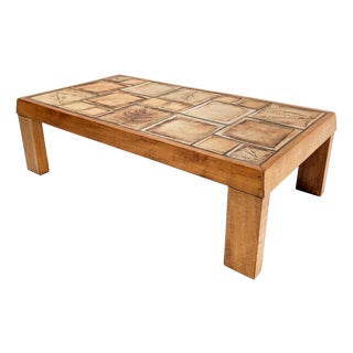 Vintage Ceramic Tile Coffee Table, 1960s For Sale