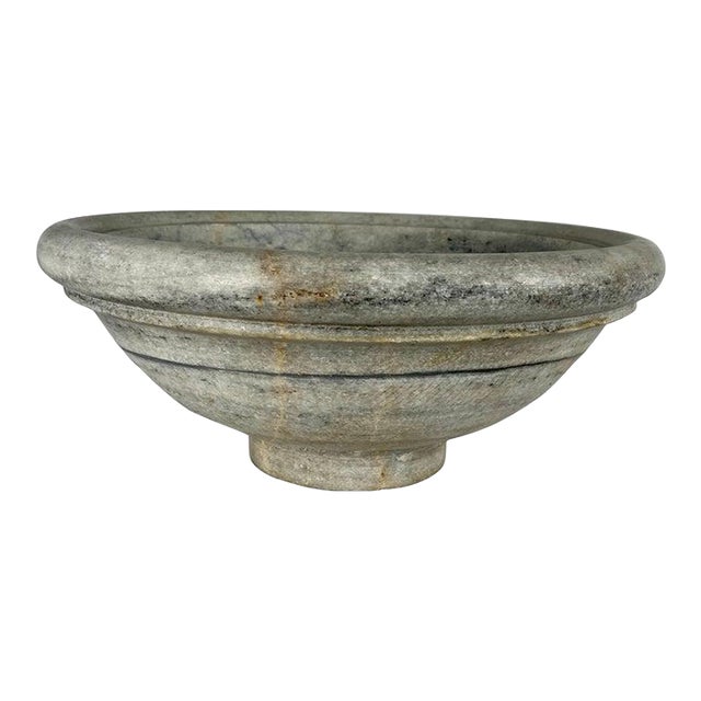 Italian Round Limestone Sink-Early 20th Century For Sale