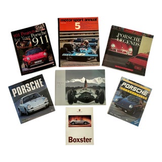 Vintage Car and Porsche Enthusiast's Book Collection- Set of 7 For Sale