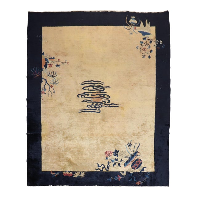 Early 20th Century Zabihi Collection Chinese Eclipse Room Size Rug - 8' x 9'8" For Sale