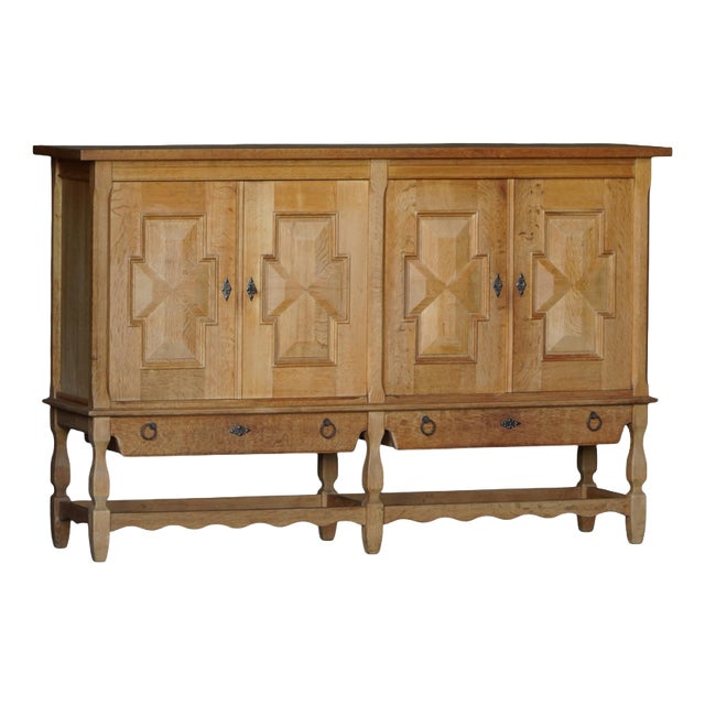 Mid-Century Danish Oak Sideboard attributed to Henning Kjærnulf for Nyrup Furniture Factory, 1950s For Sale