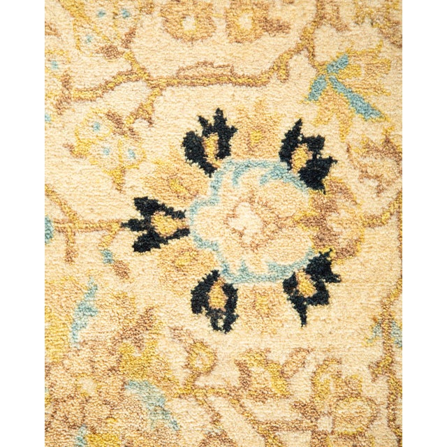 Traditional Mogul Hand-Knotted Area Rug - Ivory, 8' 2" x 8' 9" For Sale - Image 3 of 8