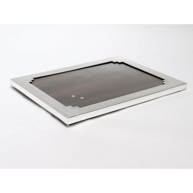 Vintage Cartier Engraved Sterling Silver Art Deco Style Picture or Photo Frame For Sale - Image 15 of 18