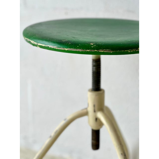 Metal Vintage Industrial Stool, 1970s For Sale - Image 7 of 12