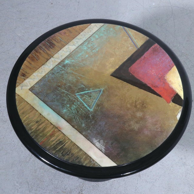 1990s 1990s Memphis Milano Style Pedestal Nesting Tables - Set of 3 For Sale - Image 5 of 8