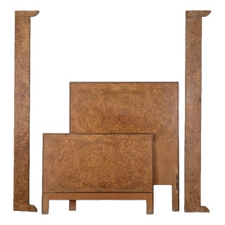 Art Deco Bed in Briar Root For Sale