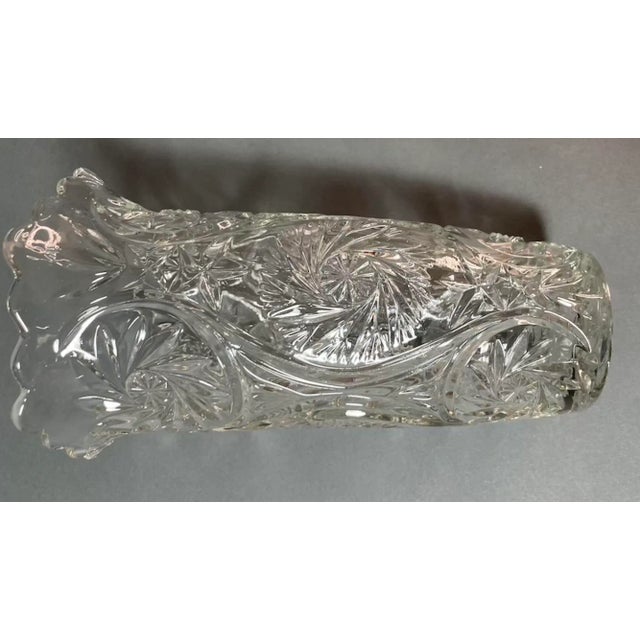Transparent Vintage European Brilliant Cut Glass Vase, Circa 1960 From Belgium For Sale - Image 8 of 12