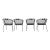Vintage Woodard Style Outdoor Wrought Iron Arm Chairs – Set of 4 For Sale