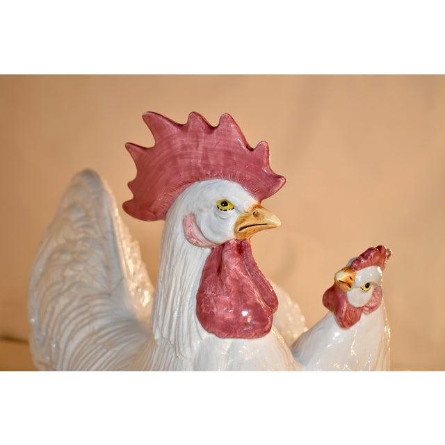 Vintage Ceramic Vietri Rooster and Hen Sculpture, Circa 1980's For Sale - Image 15 of 15