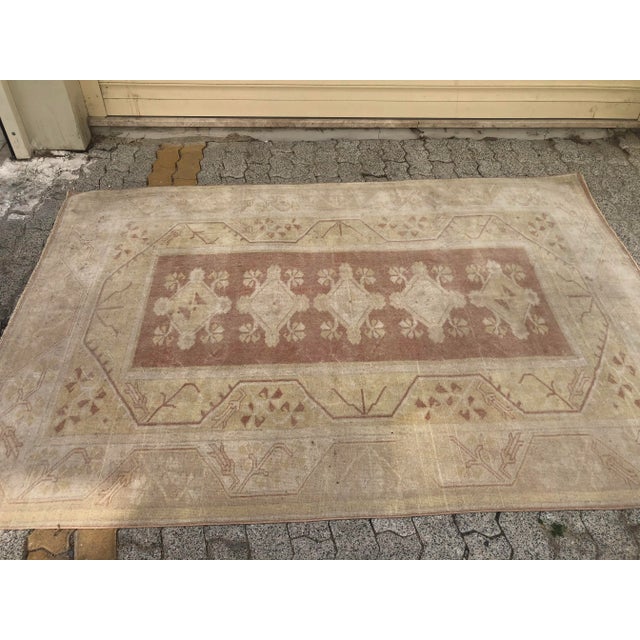 Turkish Handmade Oversize Tribal Beige Rug For Sale - Image 6 of 11