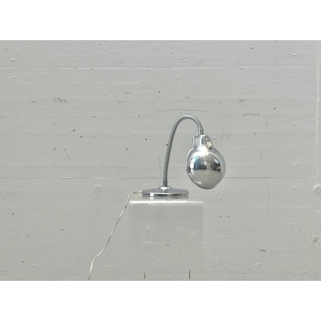 Chrome Table Lamp with Gooseneck, Italy, 1960s For Sale - Image 14 of 18