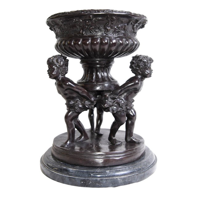 French Bronze Cherub Tureen Dish For Sale