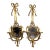 Late 20c French Louis XVI Bronze Wall Lamps/ Sconces - Pair 2 PCS For Sale