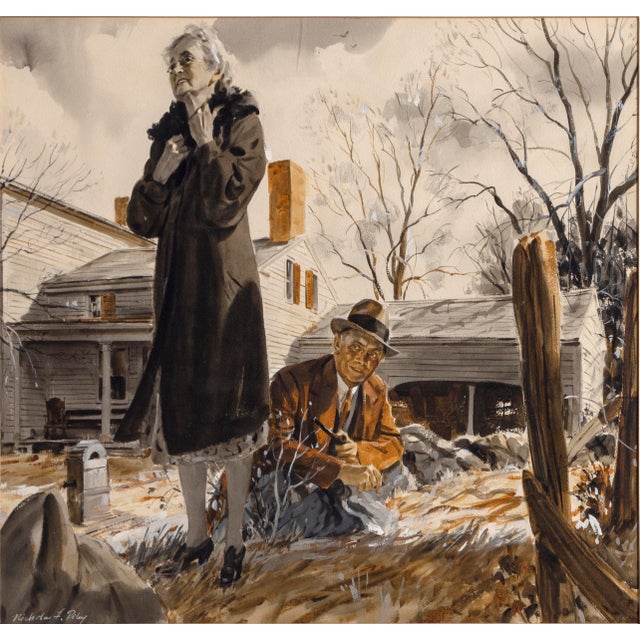 A Man’s Mother, Saturday Evening Post by Nicholas Riley, American (1900–1944) Date: 1940 Watercolor on paper, signed lower...