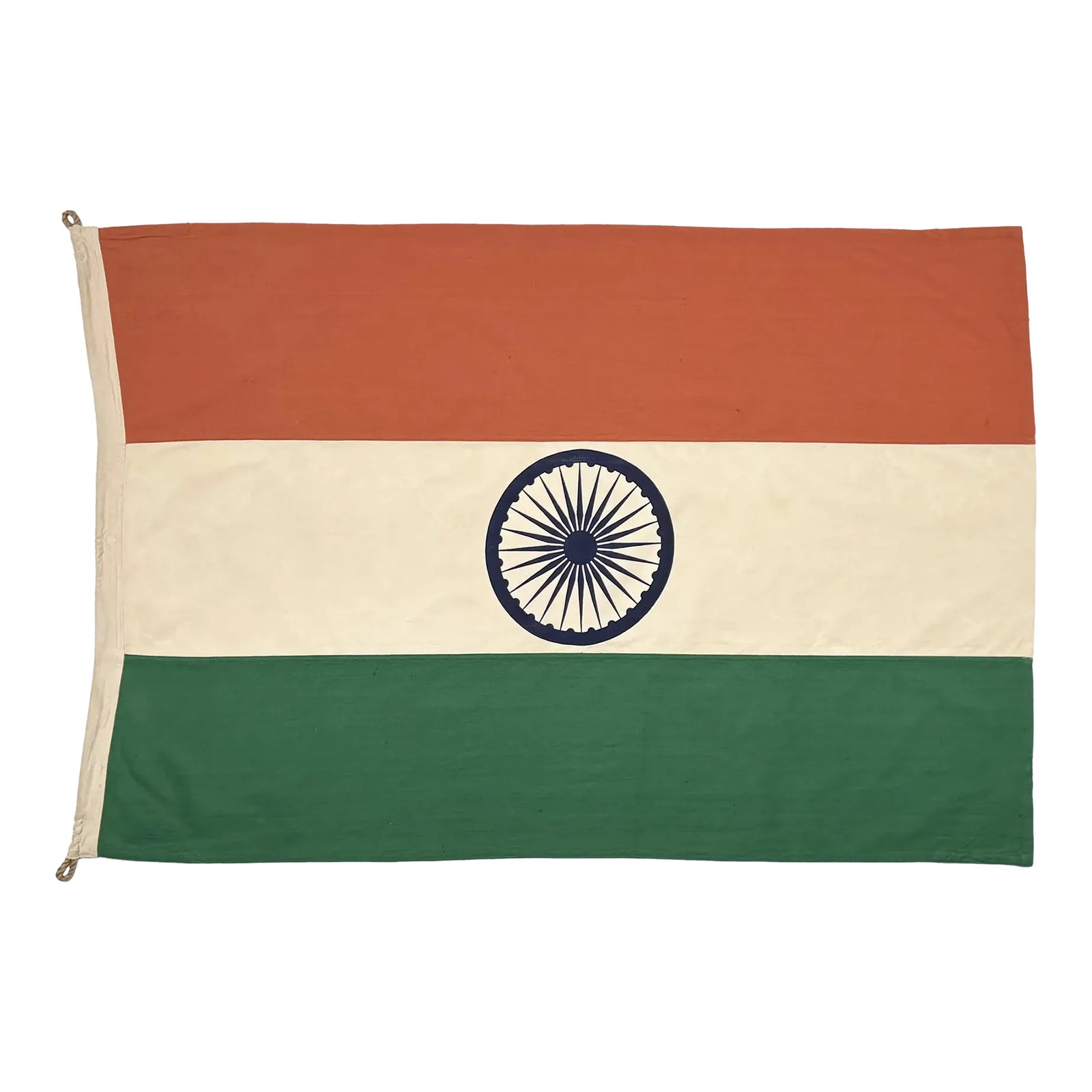 Vintage Linen Flag of India | Chairish