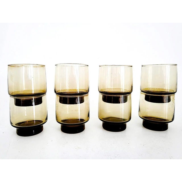1970s Libbey Glass Tawny Accent Old Fashioned Lowball Tumblers, Set of 8 For Sale In Miami - Image 6 of 8