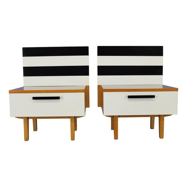 Mid-Century Nightstands, Czechoslovakia, 1960s, Set of 2 For Sale