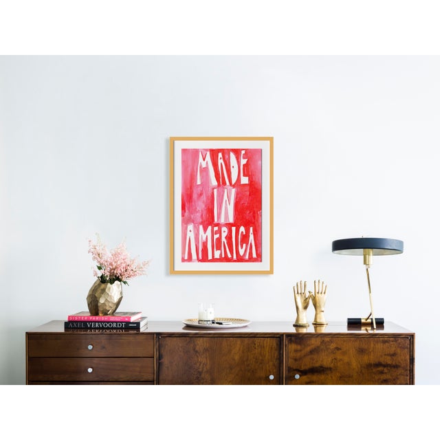 Contemporary Made In America by Virginia Chamlee in Gold Frame, Medium Art Print For Sale - Image 3 of 4